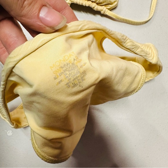 MONDAY Swim Yellow Bikini Set S/P - Picture 2 of 5